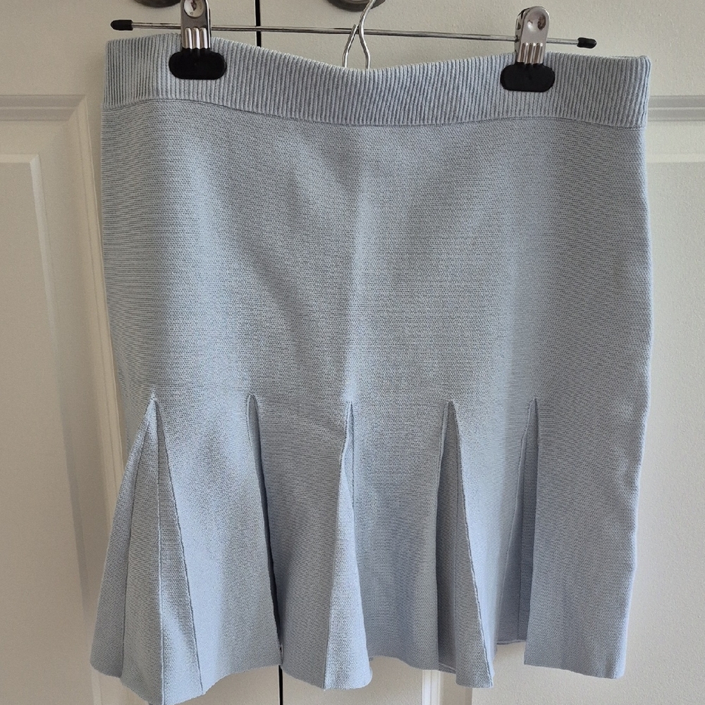 Zara Light Blue A-Line Skirt
